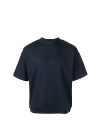 T-shirt à col rond bleu marine Jil Sander