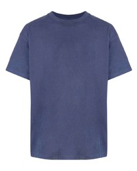 T-shirt à col rond bleu marine John Elliott