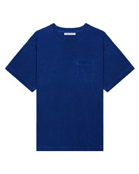 T-shirt à col rond bleu marine John Elliott