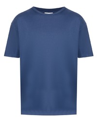 T-shirt à col rond bleu marine John Elliott