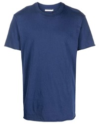 T-shirt à col rond bleu marine John Elliott