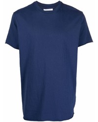 T-shirt à col rond bleu marine John Elliott