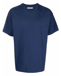 T-shirt à col rond bleu marine John Elliott