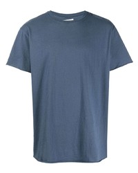T-shirt à col rond bleu marine John Elliott
