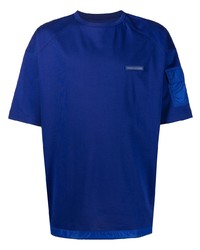 T-shirt à col rond bleu marine Juun.J