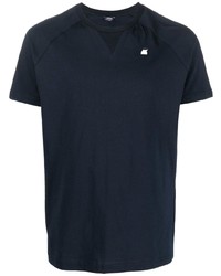 T-shirt à col rond bleu marine K-Way
