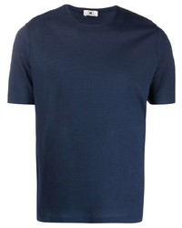 T-shirt à col rond bleu marine Kired