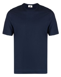 T-shirt à col rond bleu marine Kired