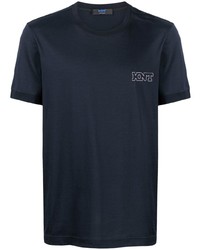 T-shirt à col rond bleu marine Kiton