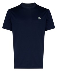 T-shirt à col rond bleu marine Lacoste