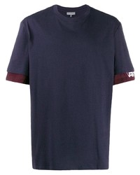 T-shirt à col rond bleu marine Lanvin