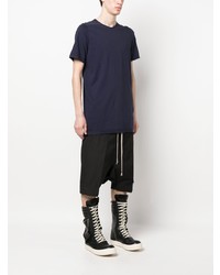 T-shirt à col rond bleu marine Rick Owens DRKSHDW