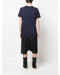 T-shirt à col rond bleu marine Rick Owens DRKSHDW