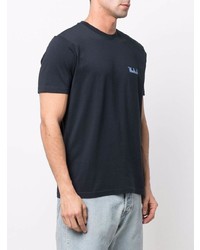 T-shirt à col rond bleu marine Woolrich