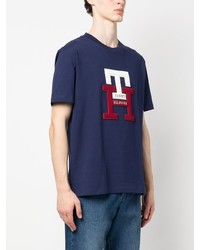 T-shirt à col rond bleu marine Tommy Hilfiger