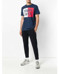 T-shirt à col rond bleu marine Tommy Jeans