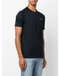 T-shirt à col rond bleu marine Emporio Armani