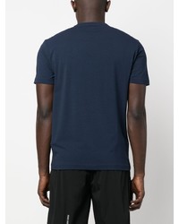 T-shirt à col rond bleu marine Ea7 Emporio Armani