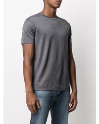 T-shirt à col rond bleu marine Emporio Armani