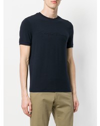 T-shirt à col rond bleu marine Giorgio Armani