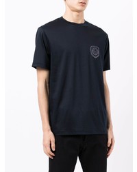 T-shirt à col rond bleu marine Giorgio Armani