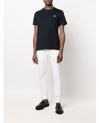 T-shirt à col rond bleu marine Fred Perry