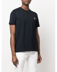 T-shirt à col rond bleu marine Fred Perry