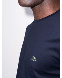 T-shirt à col rond bleu marine Lacoste