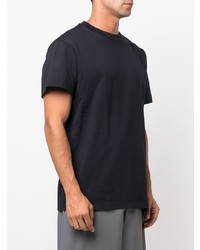 T-shirt à col rond bleu marine Jil Sander