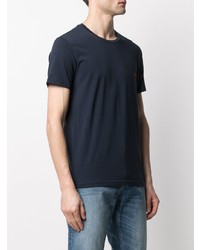 T-shirt à col rond bleu marine Emporio Armani