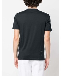 T-shirt à col rond bleu marine Ea7 Emporio Armani