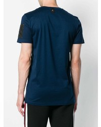 T-shirt à col rond bleu marine Philipp Plein