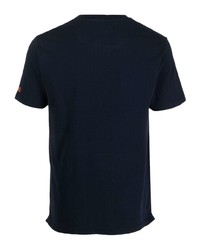 T-shirt à col rond bleu marine Sun 68