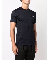 T-shirt à col rond bleu marine Emporio Armani