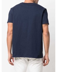 T-shirt à col rond bleu marine Etro