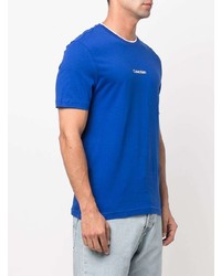 T-shirt à col rond bleu marine Calvin Klein