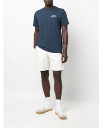 T-shirt à col rond bleu marine MAISON KITSUNÉ