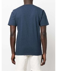 T-shirt à col rond bleu marine MAISON KITSUNÉ