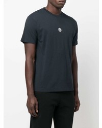 T-shirt à col rond bleu marine Stone Island