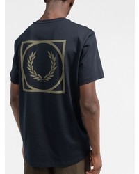 T-shirt à col rond bleu marine Fred Perry