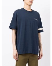 T-shirt à col rond bleu marine Emporio Armani