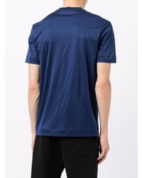 T-shirt à col rond bleu marine Emporio Armani