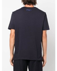 T-shirt à col rond bleu marine Tommy Hilfiger