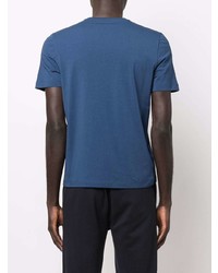 T-shirt à col rond bleu marine Corneliani