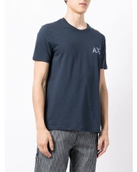 T-shirt à col rond bleu marine Armani Exchange