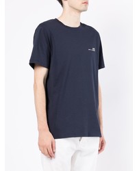 T-shirt à col rond bleu marine A.P.C.