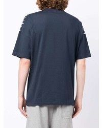 T-shirt à col rond bleu marine Ea7 Emporio Armani