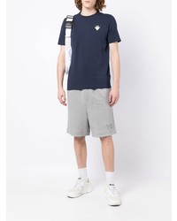 T-shirt à col rond bleu marine Ea7 Emporio Armani