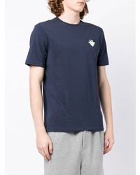 T-shirt à col rond bleu marine Ea7 Emporio Armani