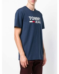 T-shirt à col rond bleu marine Tommy Jeans